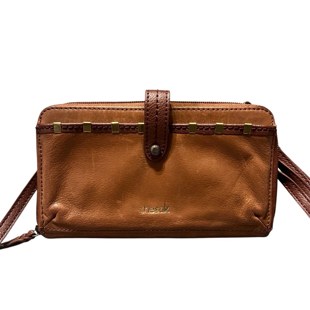 The Sak Brown Leather Crossbody Shoulder Bag